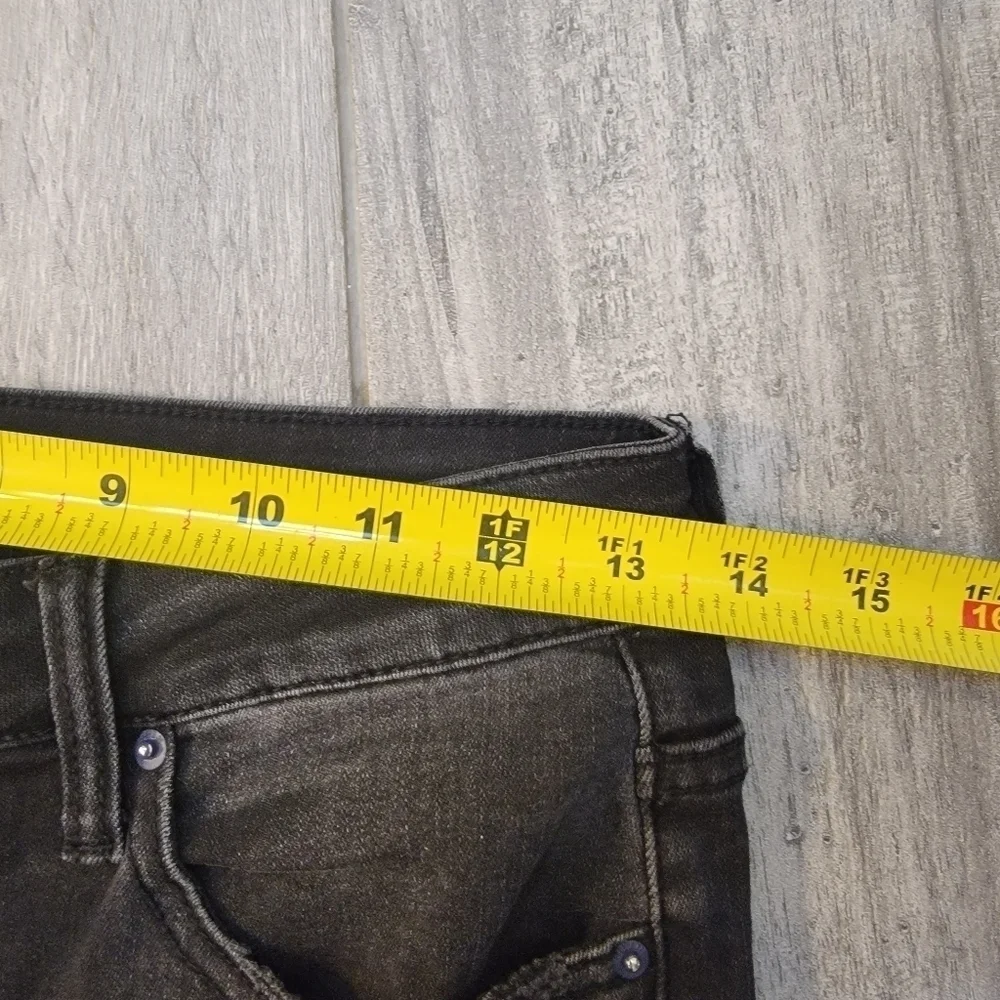 Risen High Rise Distressed Vintage Washed Black Skinny Jeans 27/5